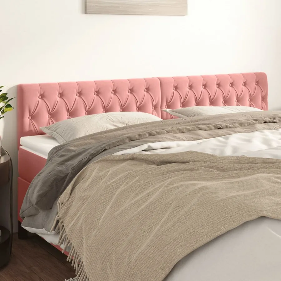 Têtes de lit Rose 200x7x78/88 cm Velours