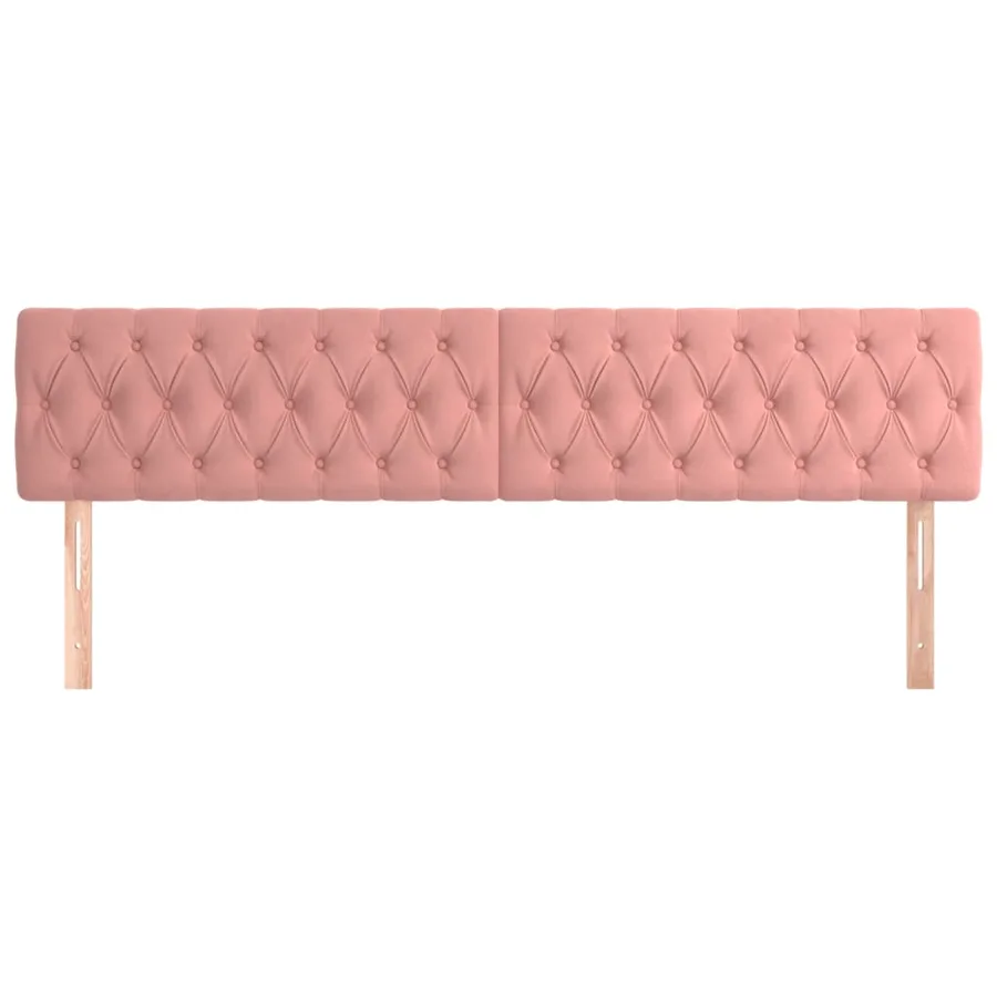 Têtes de lit Rose 200x7x78/88 cm Velours - 3