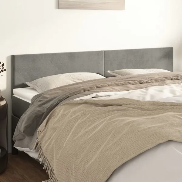 Têtes de lit Gris clair 180x5x78/88 cm Velours