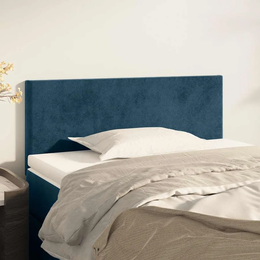 Tête de lit Bleu foncé 100x5x78/88 cm Velours