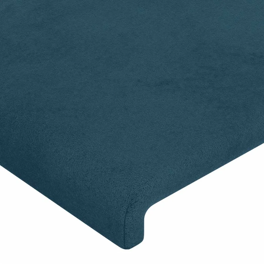 Tête de lit Bleu foncé 100x5x78/88 cm Velours - 4