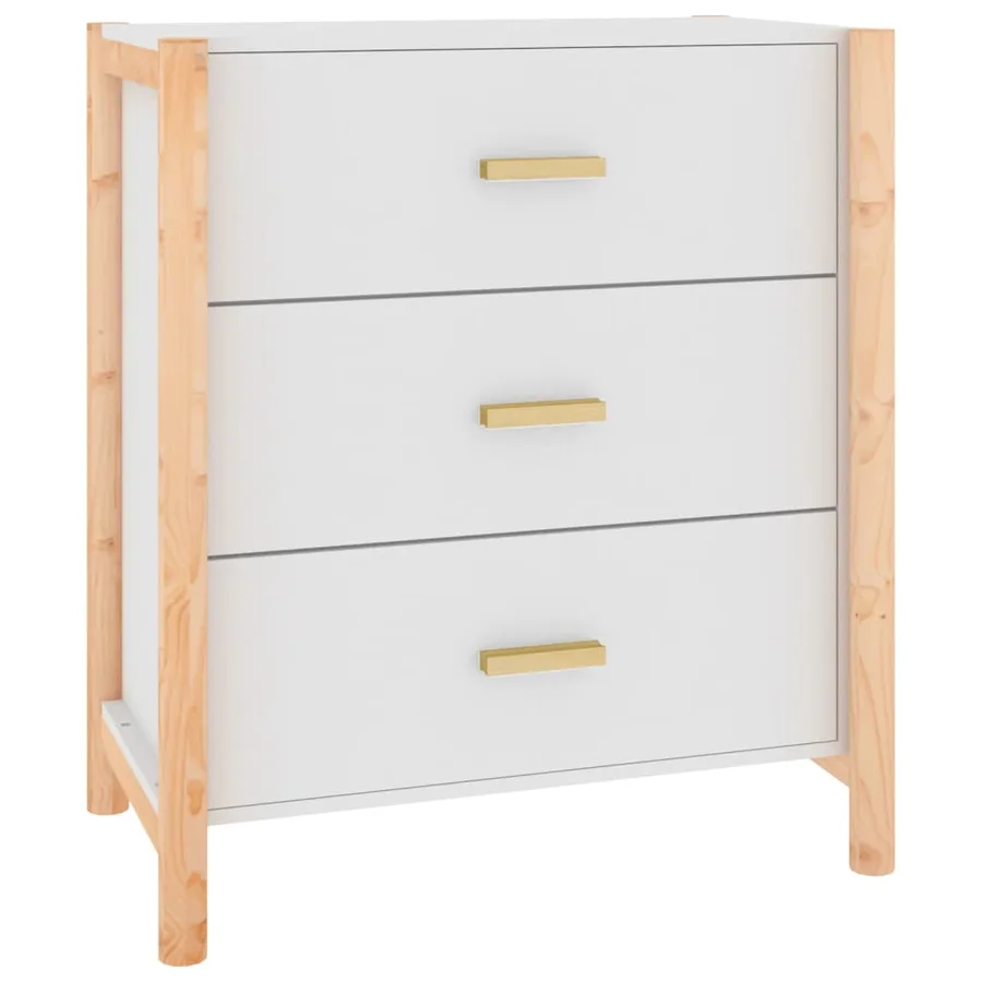 Buffet Blanc 62x38x70 cm Bois d'ingénierie - 2