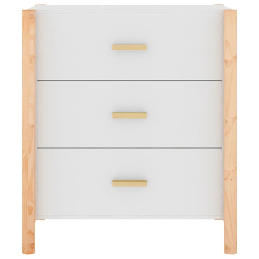 Buffet Blanc 62x38x70 cm Bois d'ingénierie - 5