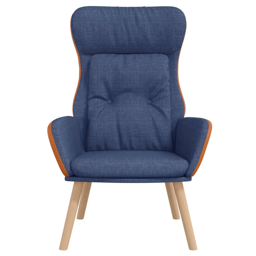 Chaise de relaxation Bleu Tissu et PVC - 3