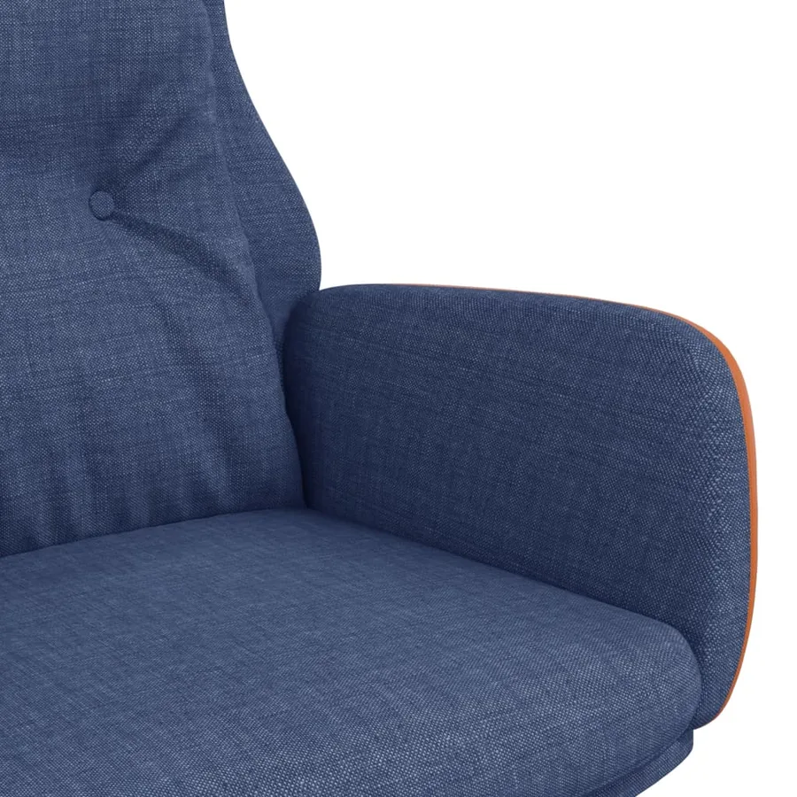 Chaise de relaxation Bleu Tissu et PVC - 6