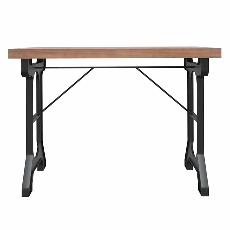 Table à dîner 110x65x82 cm Bois de sapin massif et fer - 3