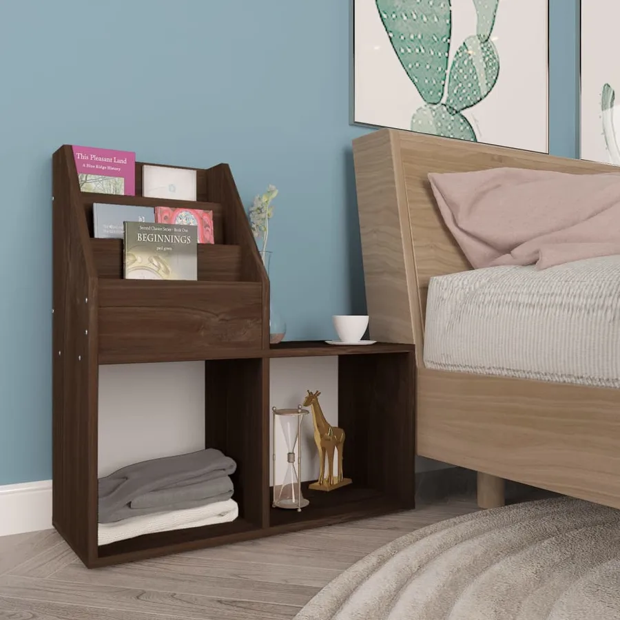 Porte-revue pour enfants Chêne fumé Bois d’ingénierie - 3