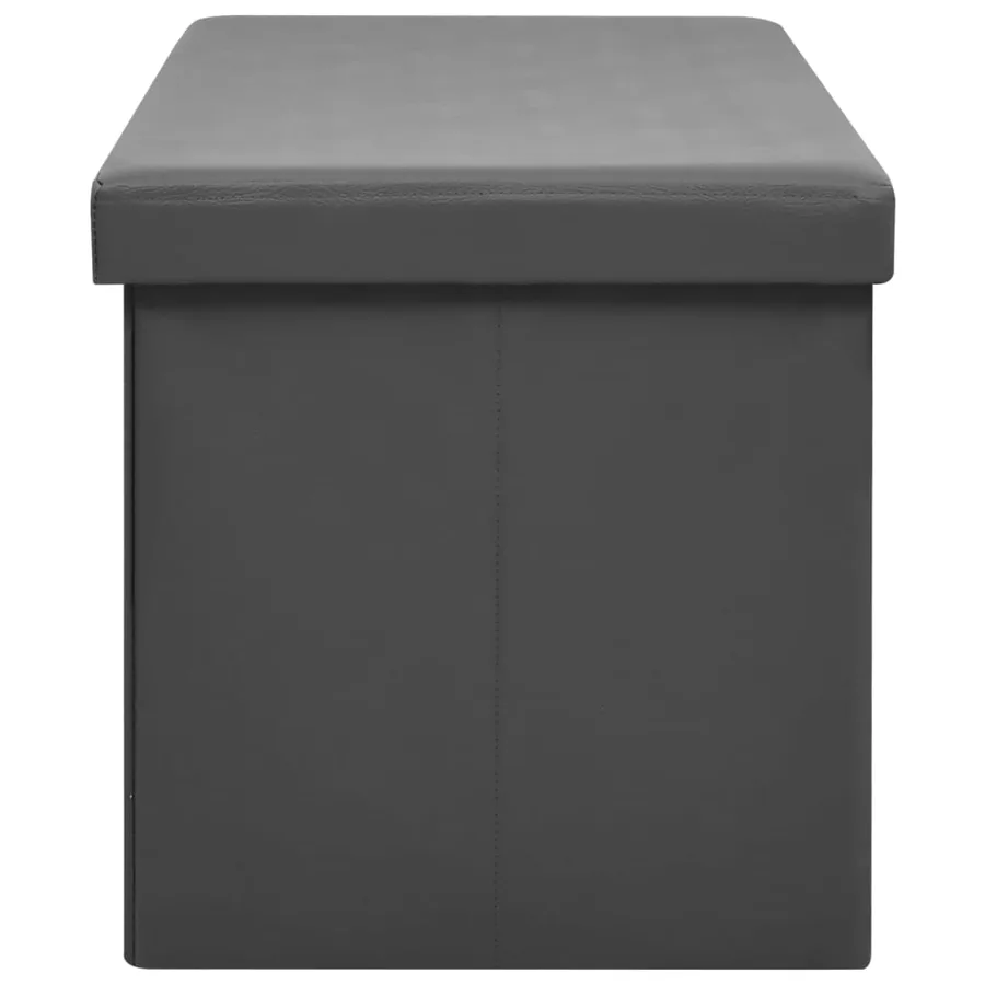 Banc de rangement pliable Gris PVC - 4