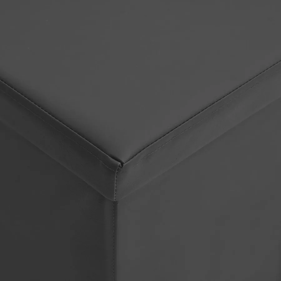 Banc de rangement pliable Gris PVC - 6