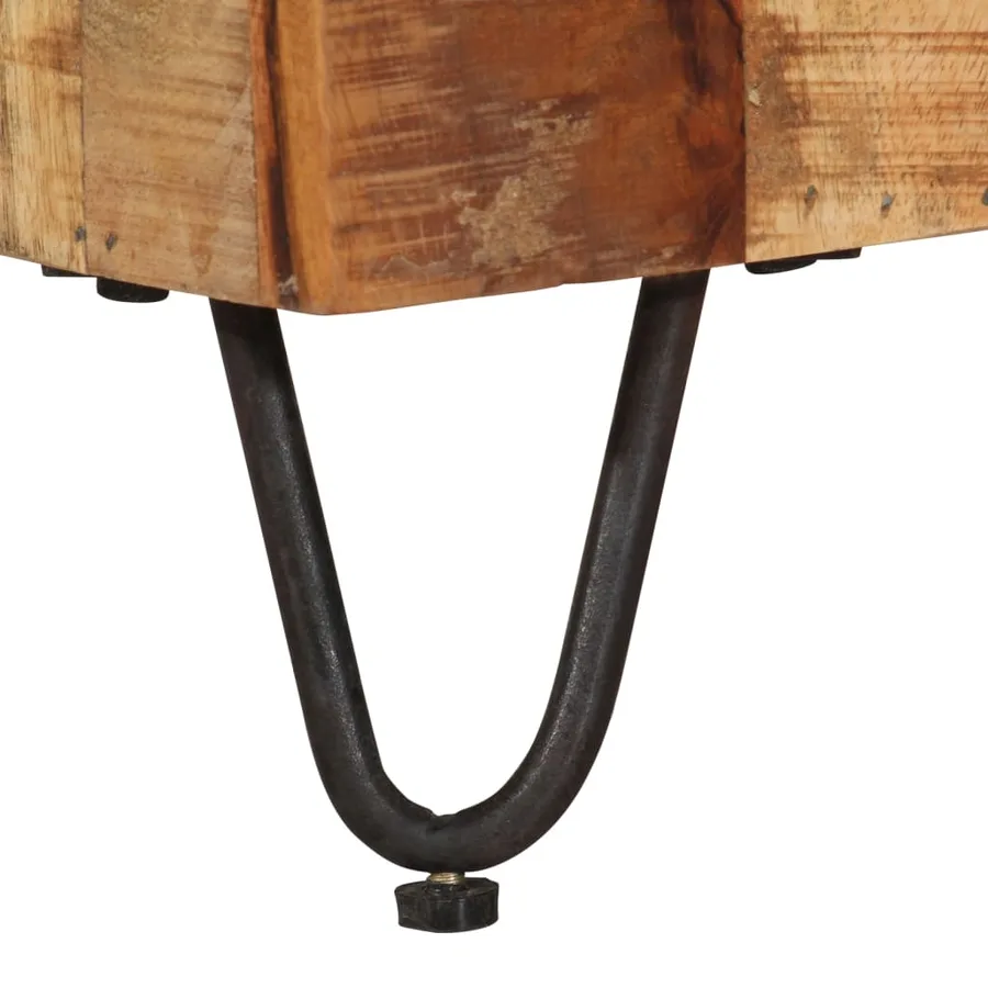 Meuble TV 110x30x40 cm Bois massif de manguier - 5