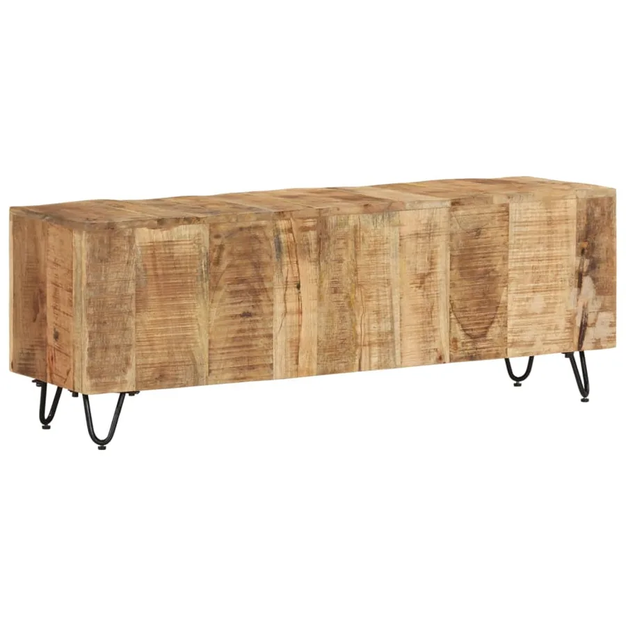 Meuble TV 110x30x40 cm Bois massif de manguier - 8
