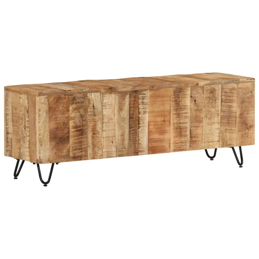 Meuble TV 110x30x40 cm Bois massif de manguier - 9