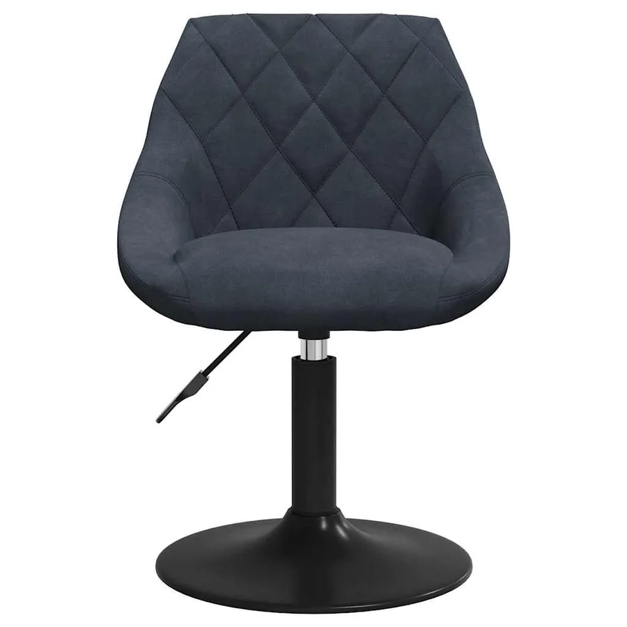 Chaises pivotantes à dîner lot de 2 Gris foncé Velours - 4