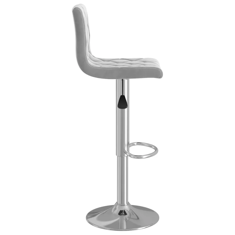 Tabourets de bar lot de 2 gris clair velours - 5