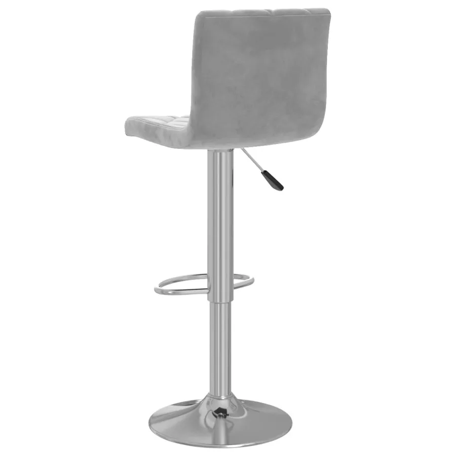 Tabourets de bar lot de 2 gris clair velours - 6