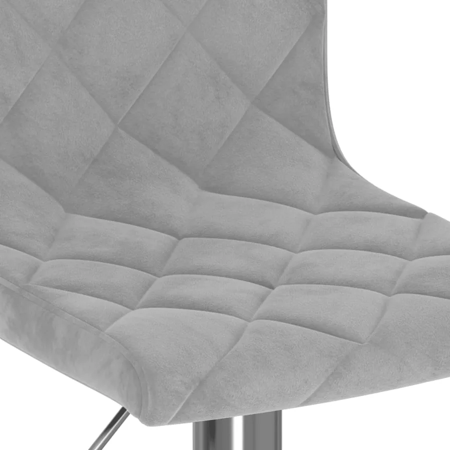 Tabourets de bar lot de 2 gris clair velours - 8