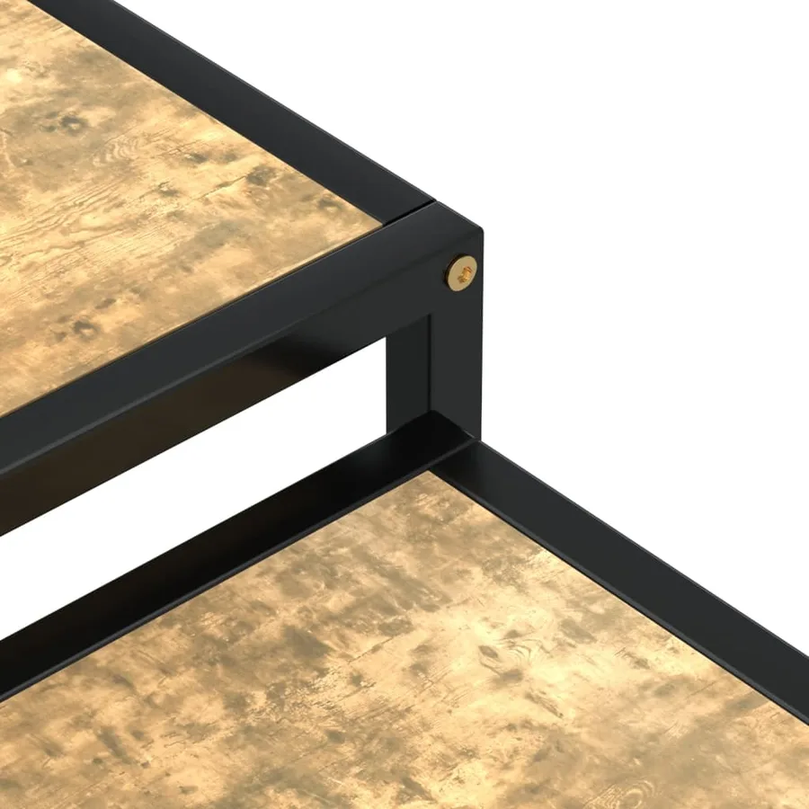 Tables à thé 2 pcs MDF Noir et jaune - 5