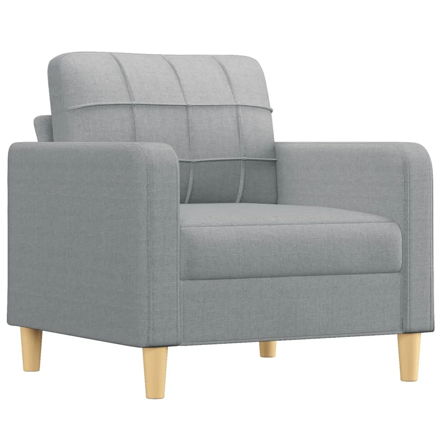 Ensemble de canapés 4 pcs avec coussins Gris clair Tissu - 3