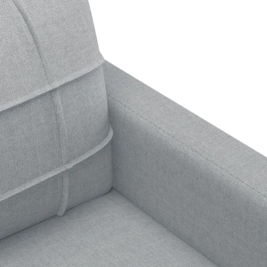 Ensemble de canapés 4 pcs avec coussins Gris clair Tissu - 7