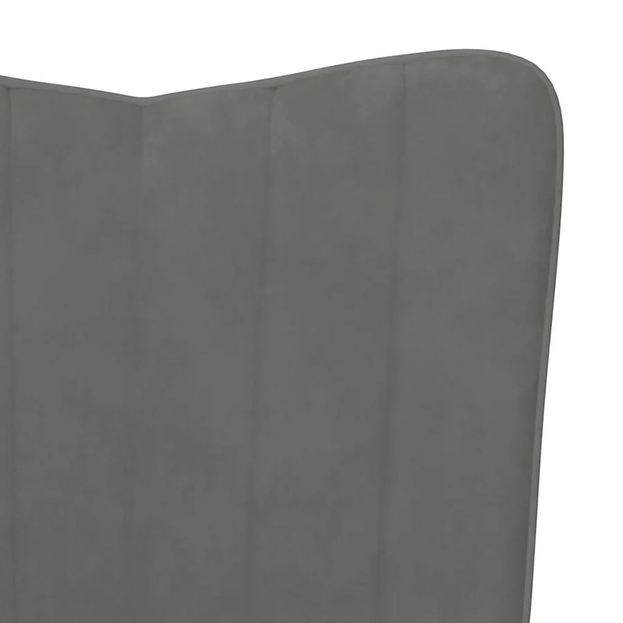 Chaise de relaxation Gris foncé Velours - 6
