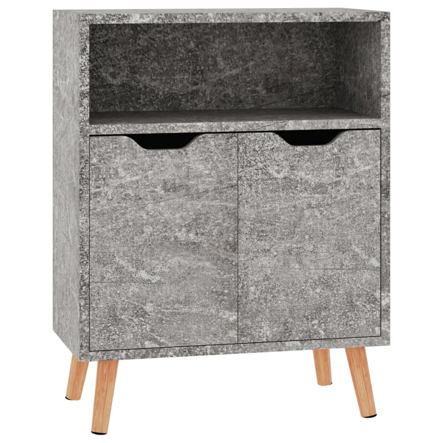 Buffet gris béton 60x30x72 cm bois d'ingénierie - 2
