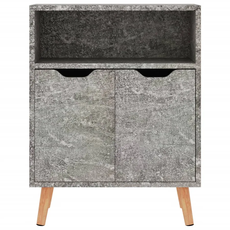 Buffet gris béton 60x30x72 cm bois d'ingénierie - 3