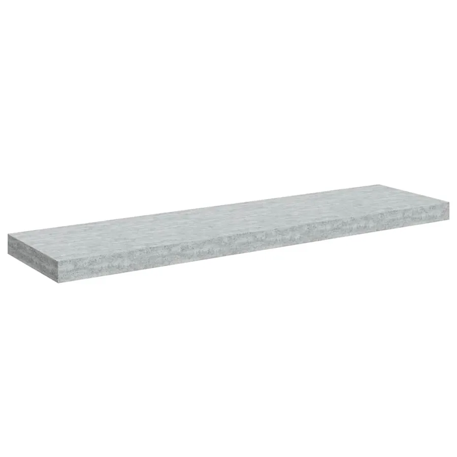 Étagères murales flottantes 2 pcs Gris béton 90x23,5x3,8cm MDF - 6