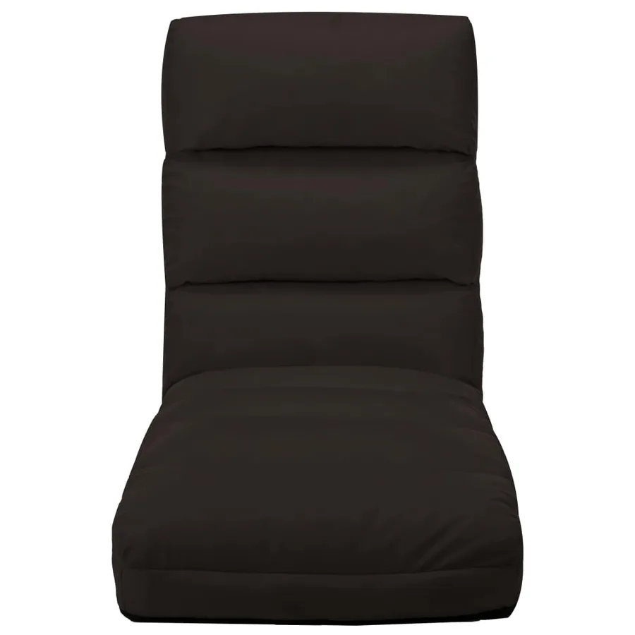 Chaise pliable de sol Marron Similicuir - 2