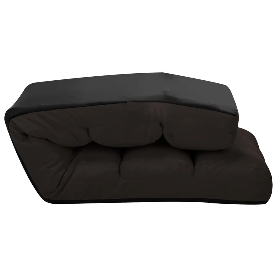 Chaise pliable de sol Marron Similicuir - 6