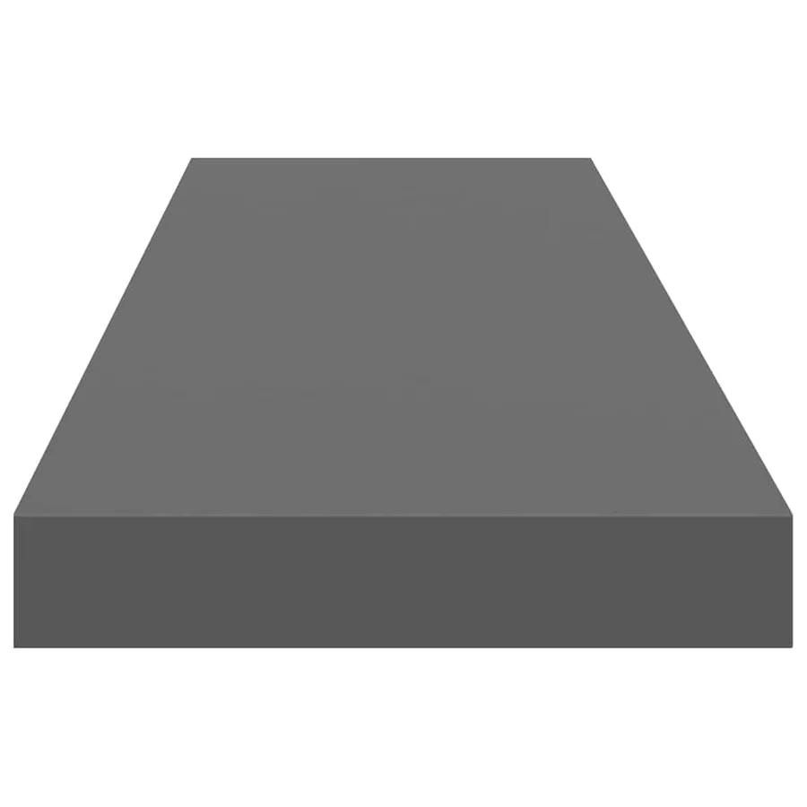 Étagère murale flottante Gris brillant 90x23,5x3,8 cm MDF - 7