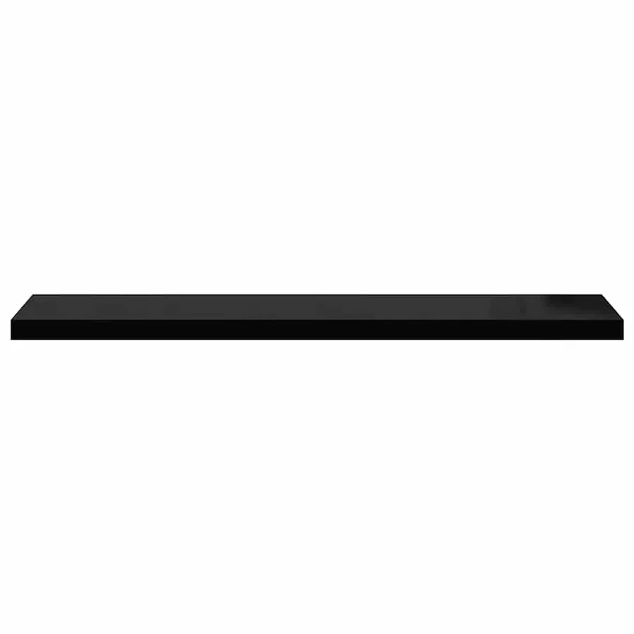 Étagère murale flottante 4 pcs Noir brillant 120x23,5x3,8cm MDF - 7