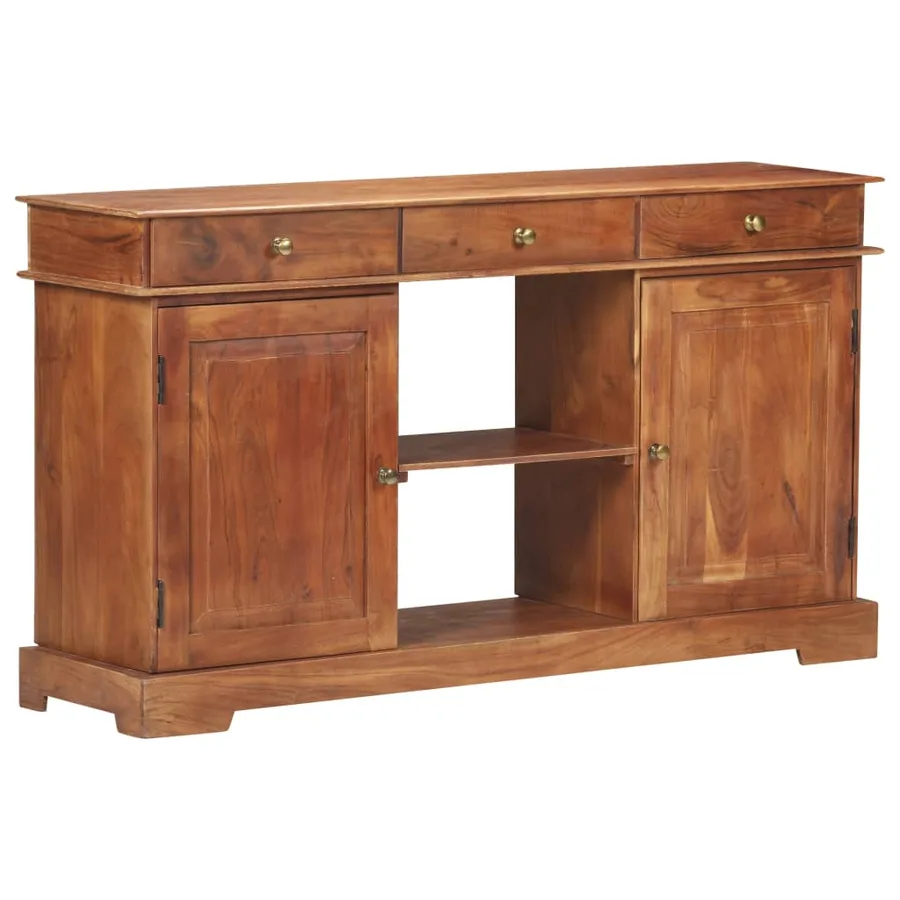 Buffet 135x35x75 cm Bois d'acacia solide - 10