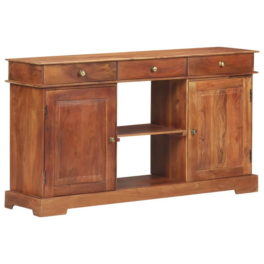 Buffet 135x35x75 cm Bois d'acacia solide - 11