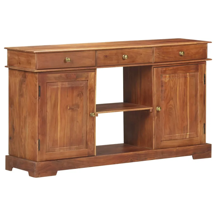Buffet 135x35x75 cm Bois d'acacia solide - 8