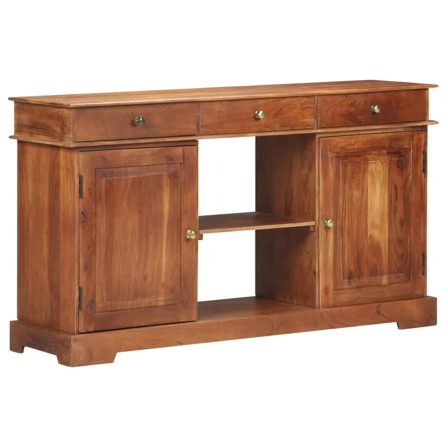 Buffet 135x35x75 cm Bois d'acacia solide - 9