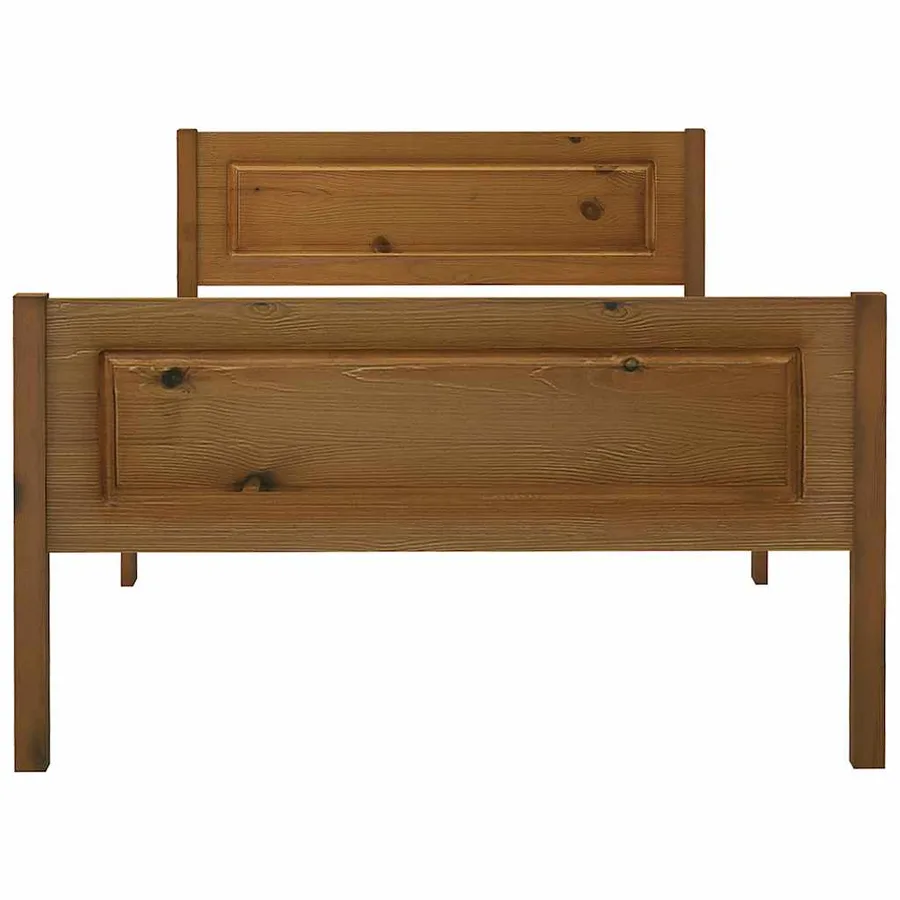Cadre de lit sans matelas pin massif marron miel 100x200 cm - 3