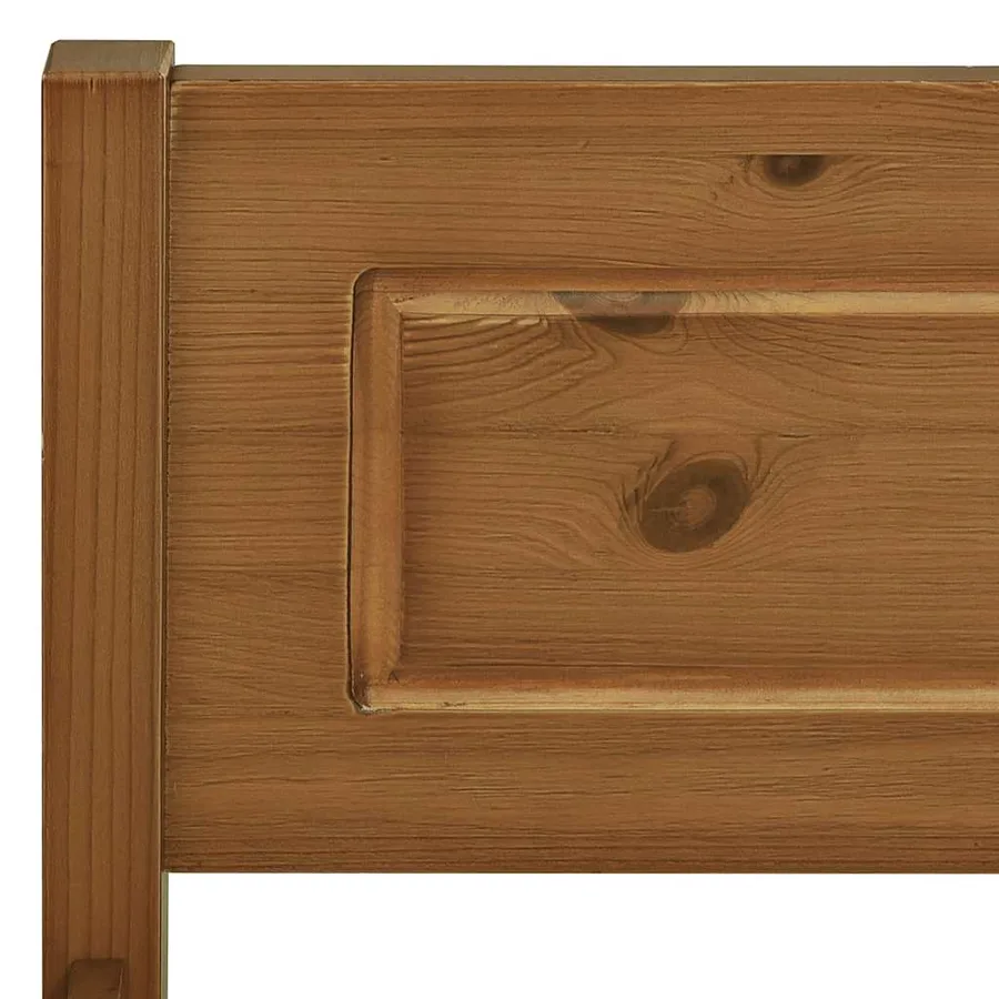 Cadre de lit sans matelas pin massif marron miel 100x200 cm - 5