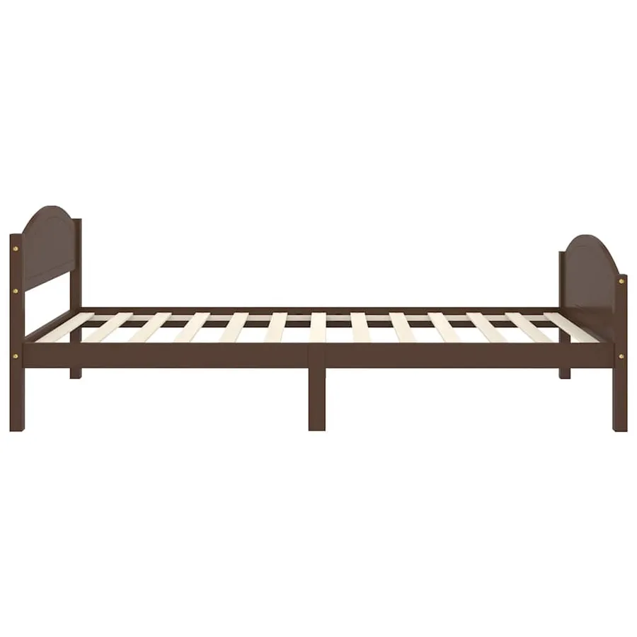Cadre de lit sans matelas marron foncé pin massif 100x200 cm - 5