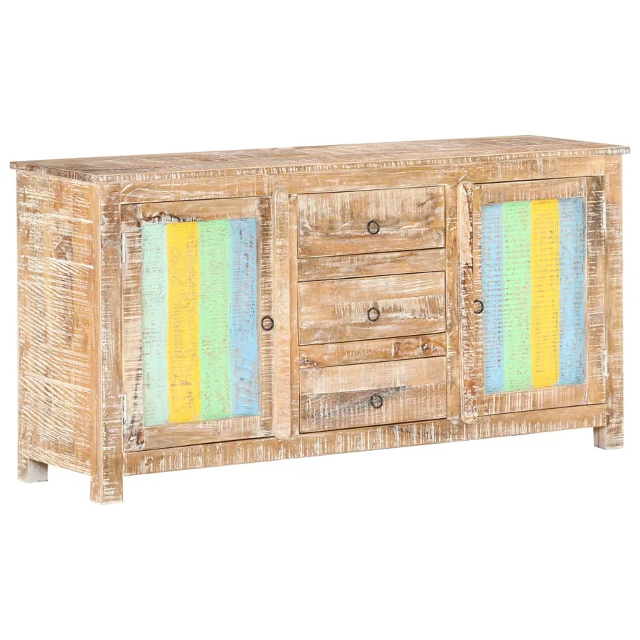 Buffet 151x40x75 cm Bois d'acacia brut - 8
