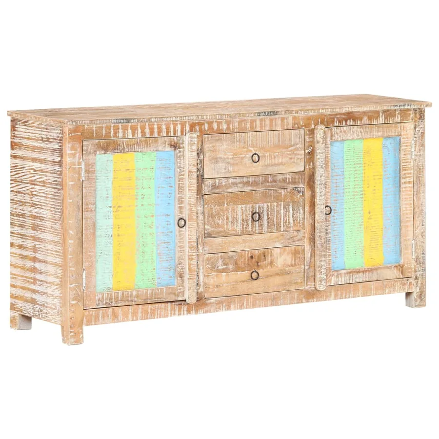 Buffet 151x40x75 cm Bois d'acacia brut - 9