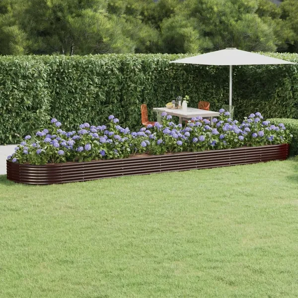 Lit surélevé de jardin Acier galvanisé marron