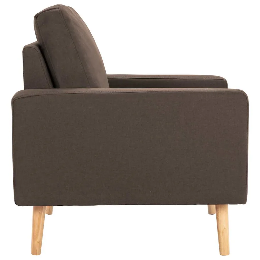 Fauteuil marron tissu - 4