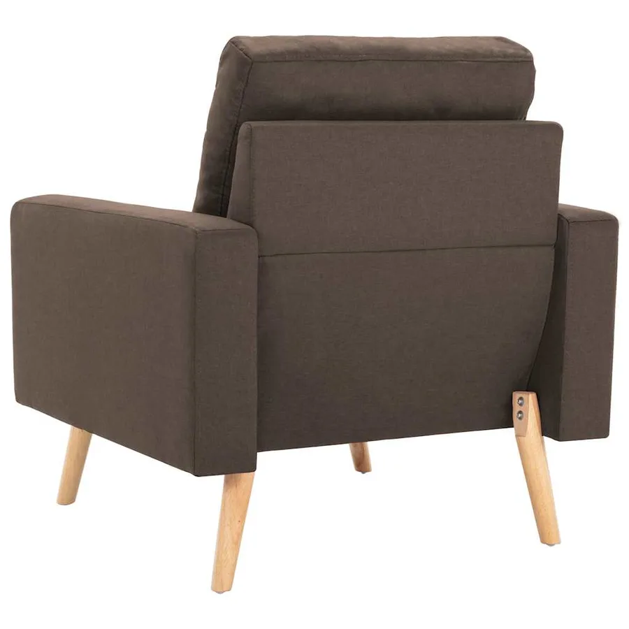 Fauteuil marron tissu - 5