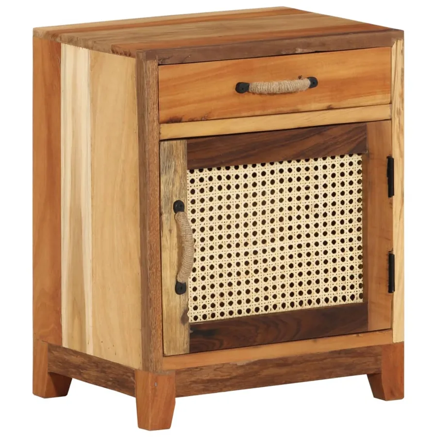Table de chevet 40x30x50 cm Bois de récupération massif - 10