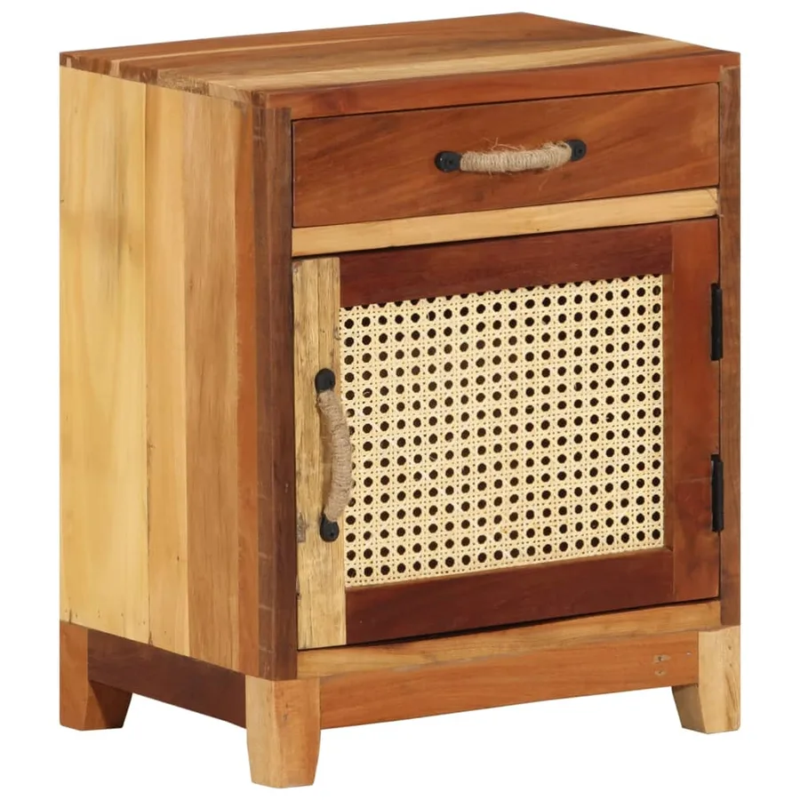 Table de chevet 40x30x50 cm Bois de récupération massif - 12