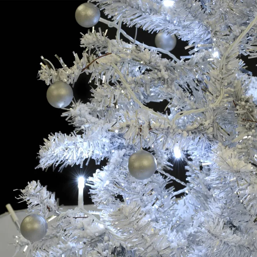 Arbre de Noël neigeux avec base de parapluie Blanc 190 cm - 7