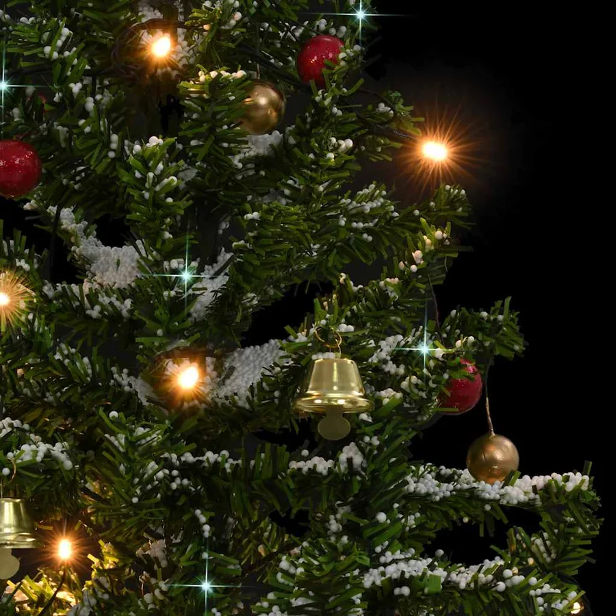 Arbre de Noël neigeux avec base de parapluie Vert 75 cm - 8