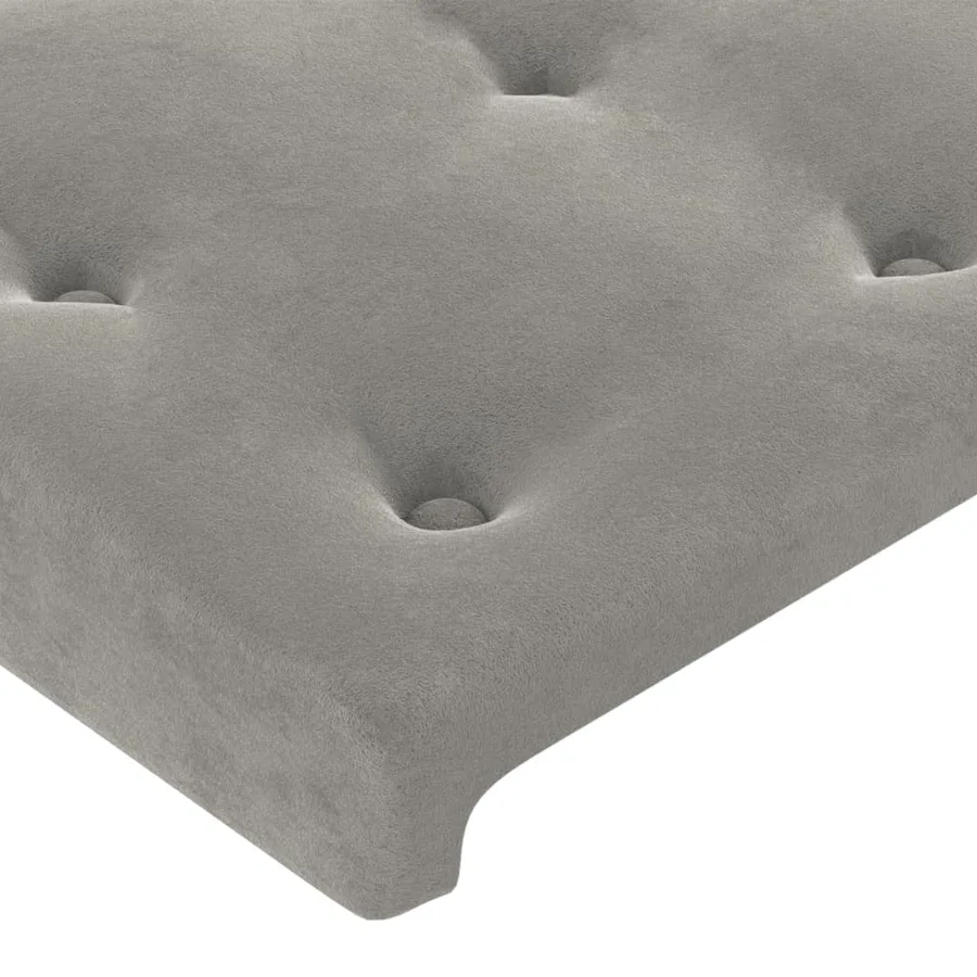 Sommier à lattes de lit matelas et LED Gris clair 100x200 cm - 8