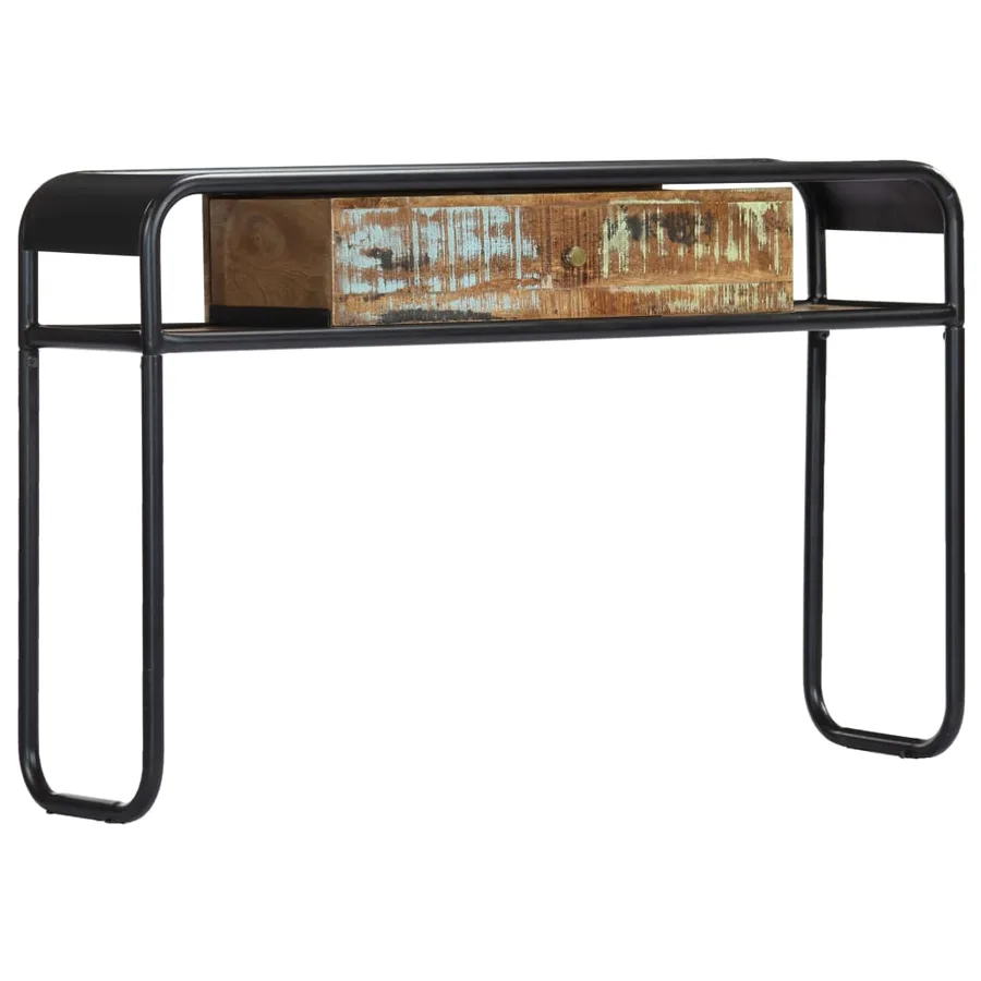 Table console 118 x 30 x 75 cm Bois de récupération massif - 12