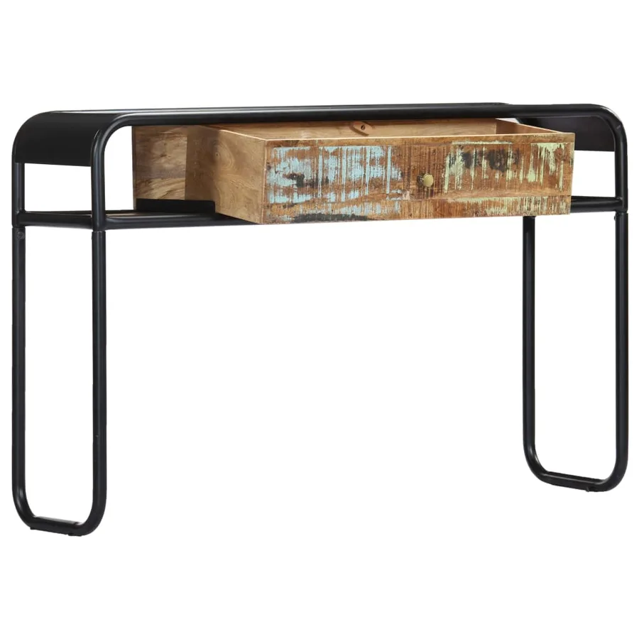 Table console 118 x 30 x 75 cm Bois de récupération massif - 13